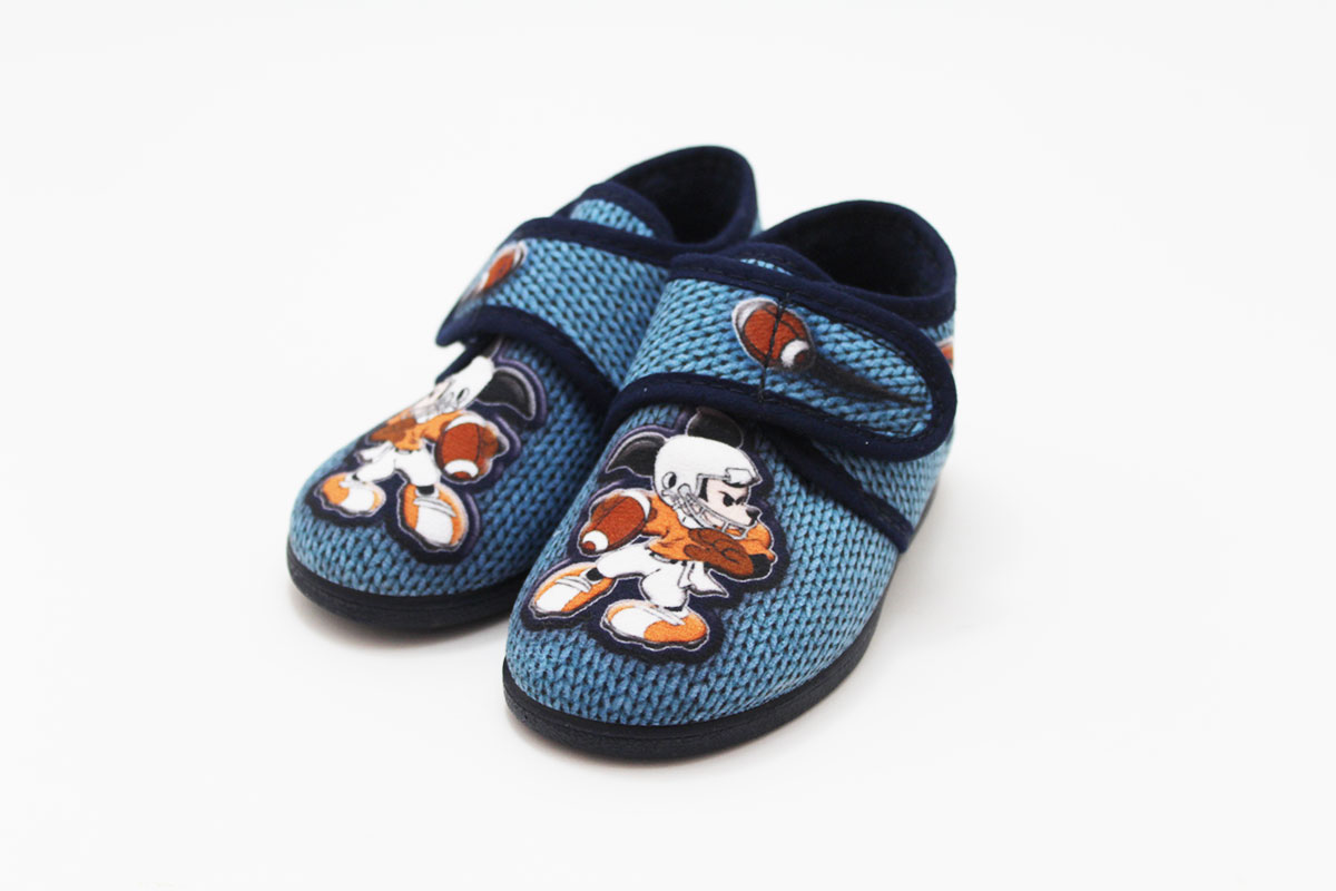 Zapatilla casa azul niño beisbol sin cordones - Imagen 4