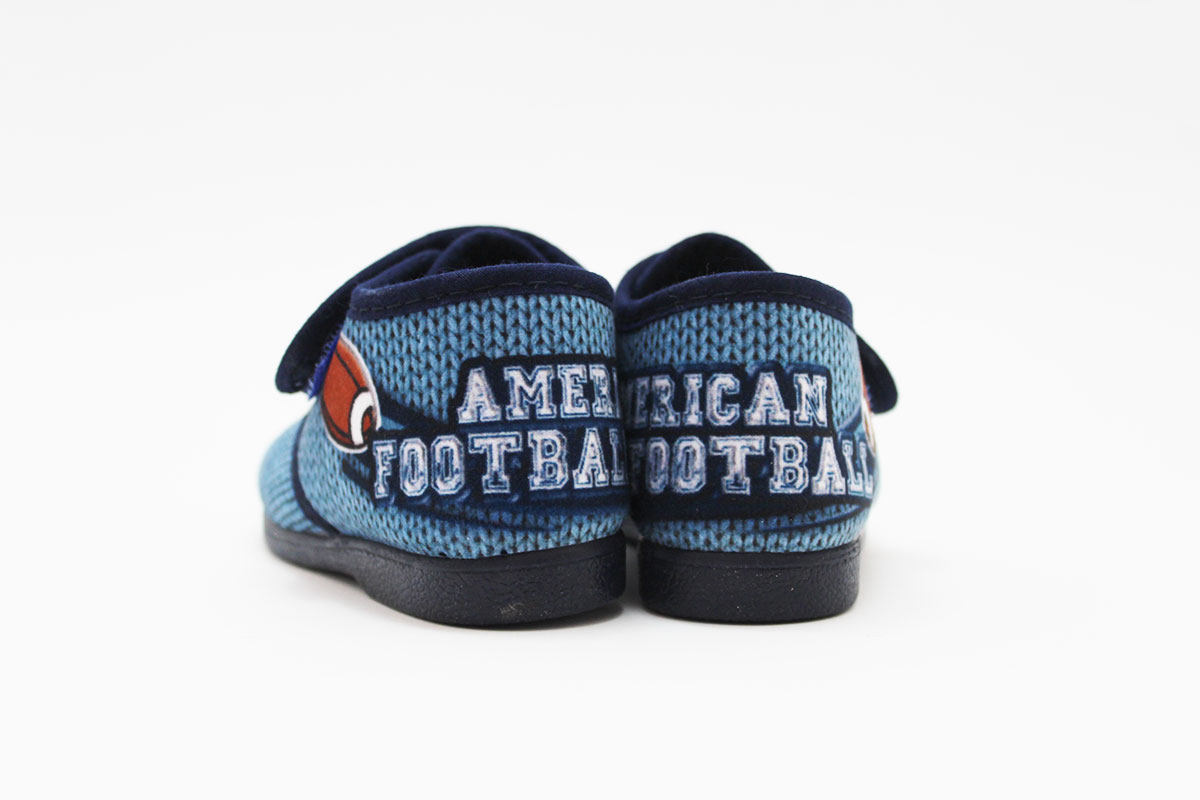 Zapatilla casa azul niño beisbol sin cordones - Imagen 6