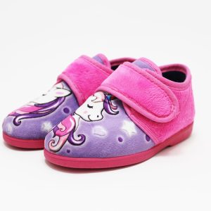 Zapatilla casa estampados niña unicornio
