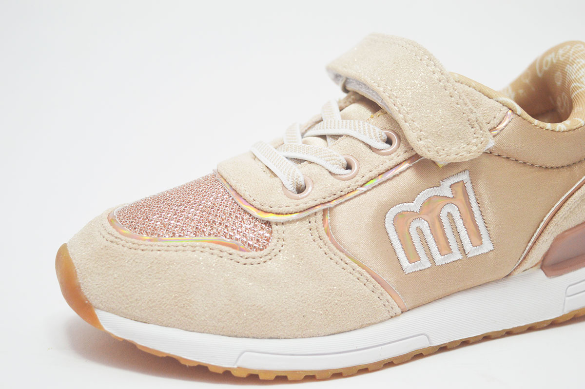Zapatillas deportivas dorado sin cordones niñas - Imagen 5