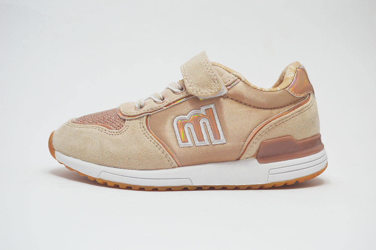 Zapatillas deportivas dorado sin cordones niñas - Imagen 3