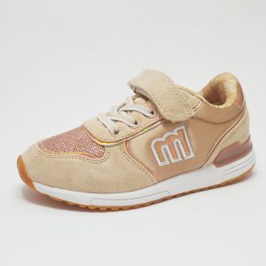 Zapatillas deportivas dorado sin cordones niñas