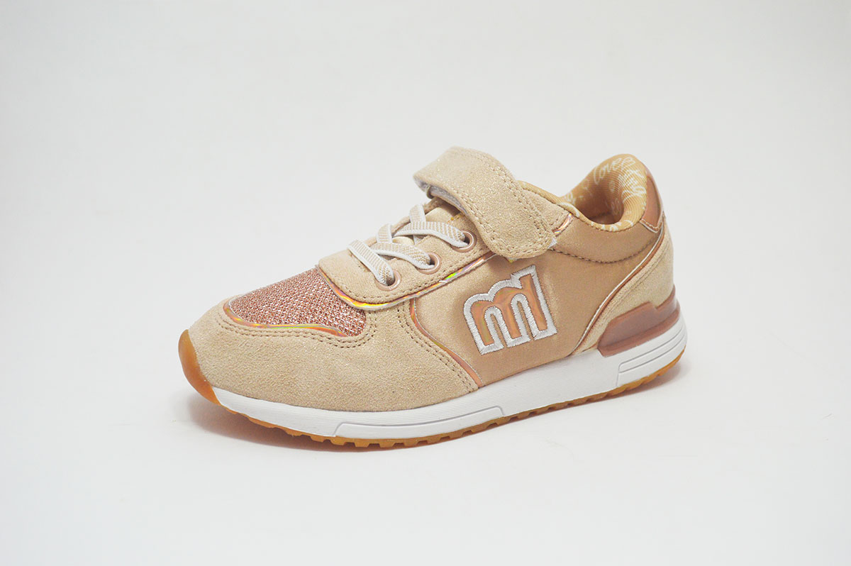 Zapatillas deportivas dorado sin cordones niñas