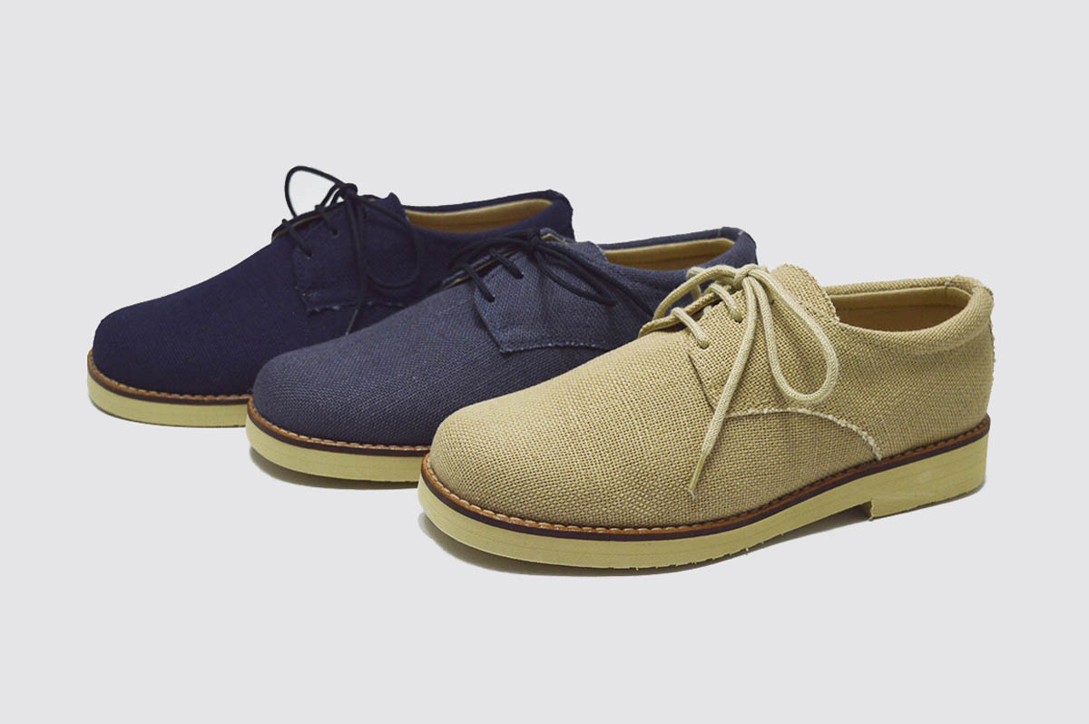 Zapato blucher lino ceremonia niño suela gruesa