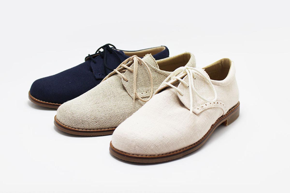 Zapato blucher lino comunión niño - Imagen 2
