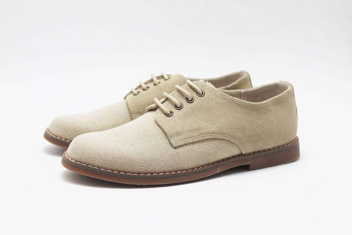 Zapato comunión niño lino y serraje combinado - Imagen 7