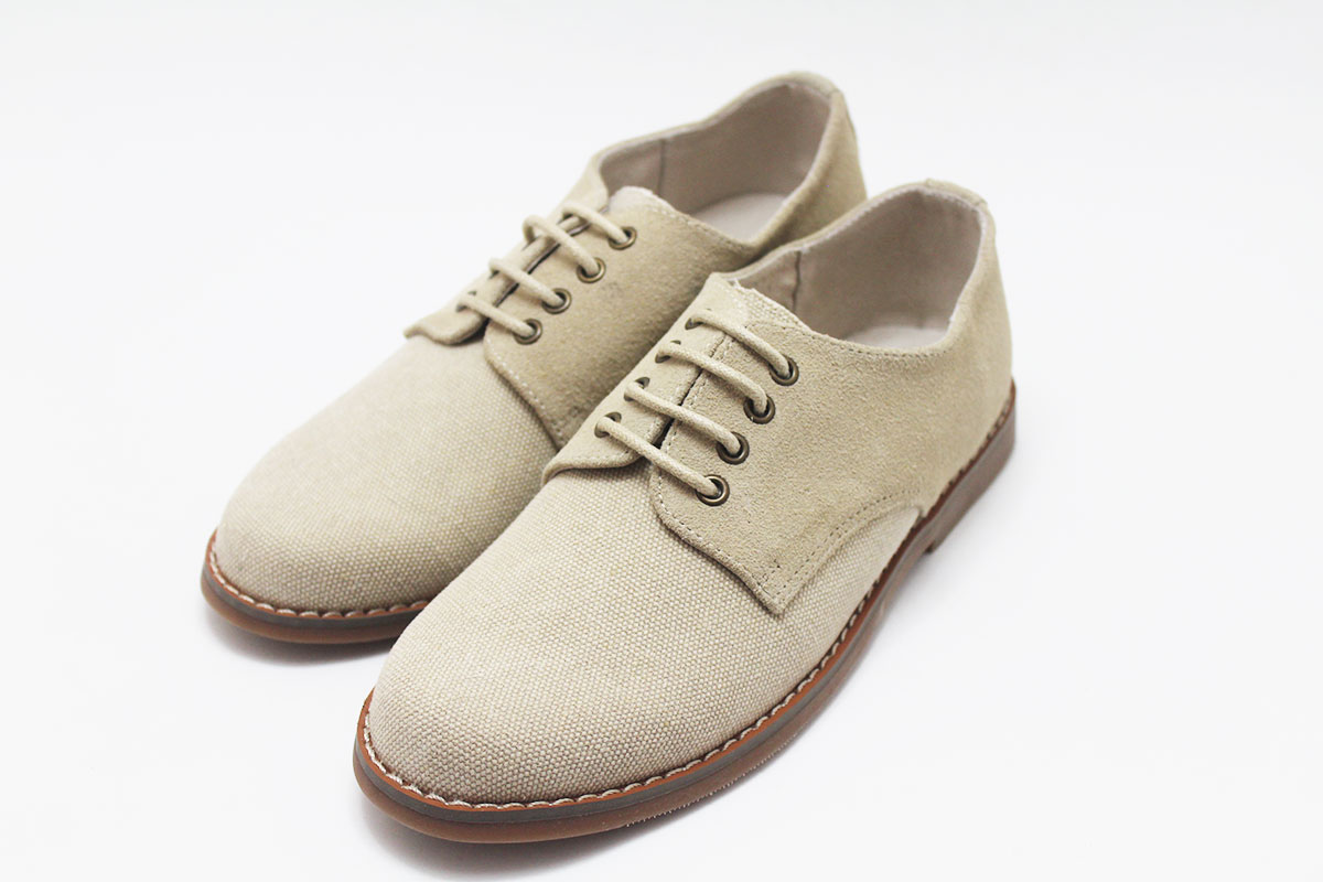 Zapato comunión niño lino y serraje combinado - Imagen 3