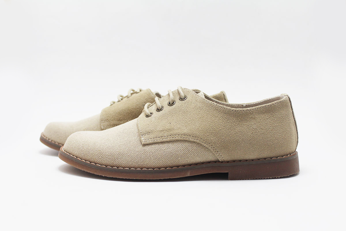 Zapato comunión niño lino y serraje combinado - Imagen 4