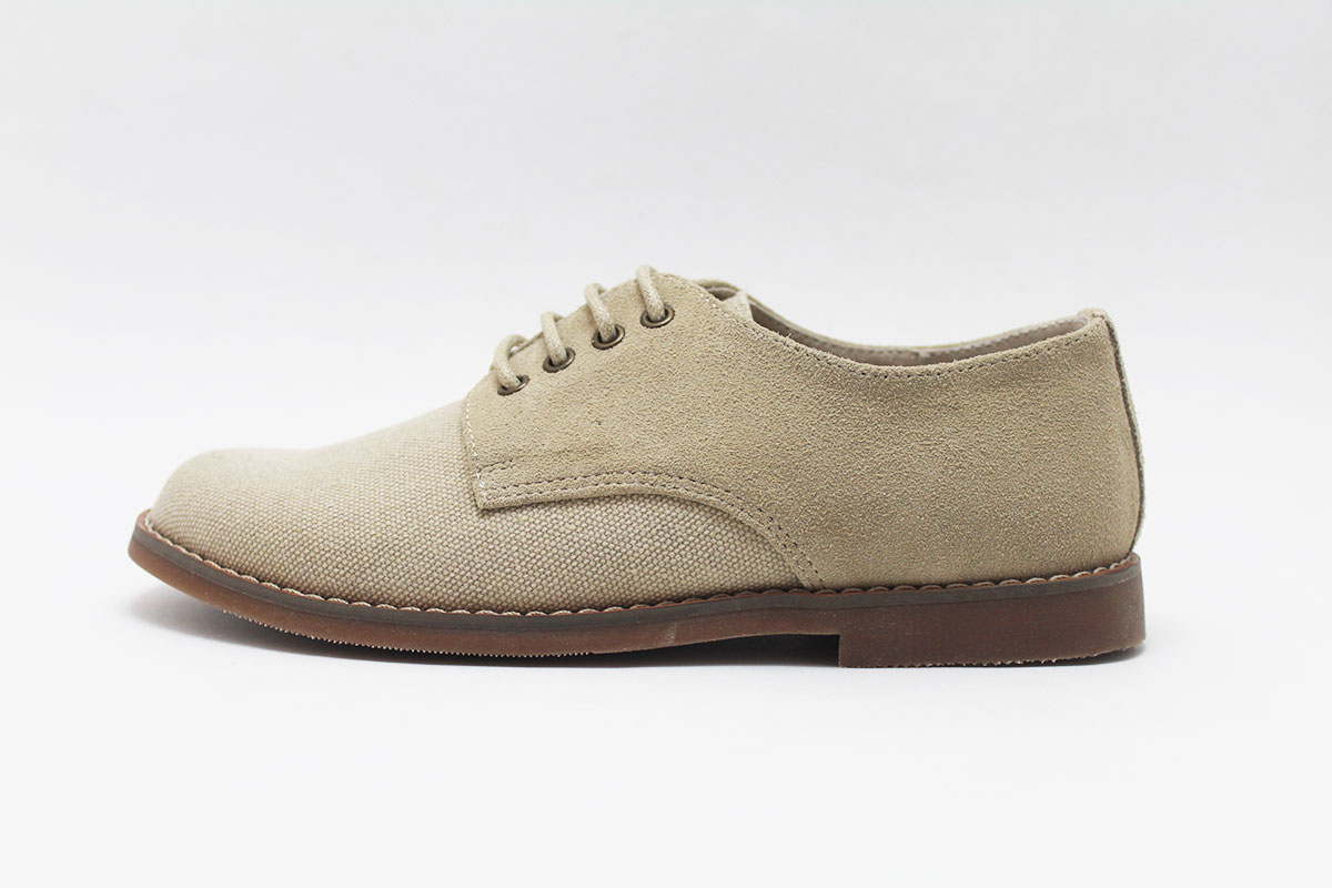Zapato comunión niño lino y serraje combinado - Imagen 5