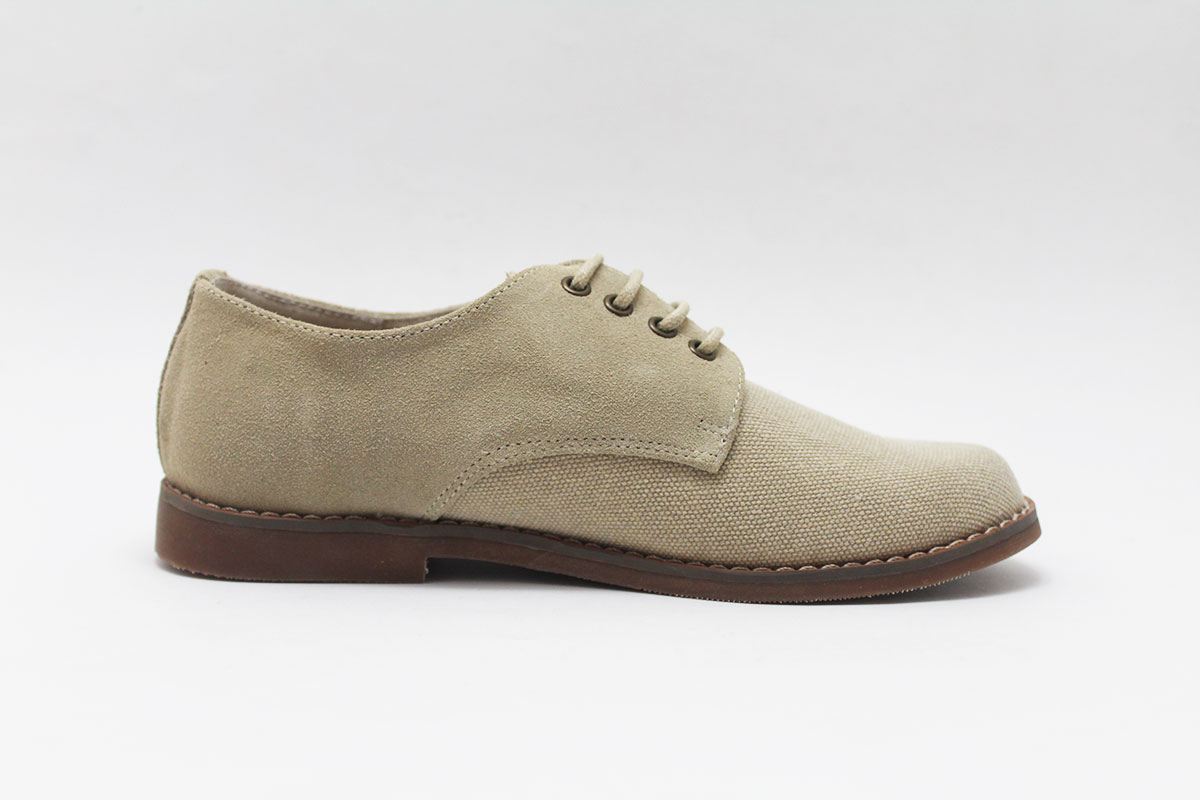 Zapato comunión niño lino y serraje combinado - Imagen 6