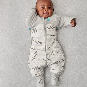 Swaddle Up™ Traje de transición 3.5 TOG Algodón Gris Penguin Parade