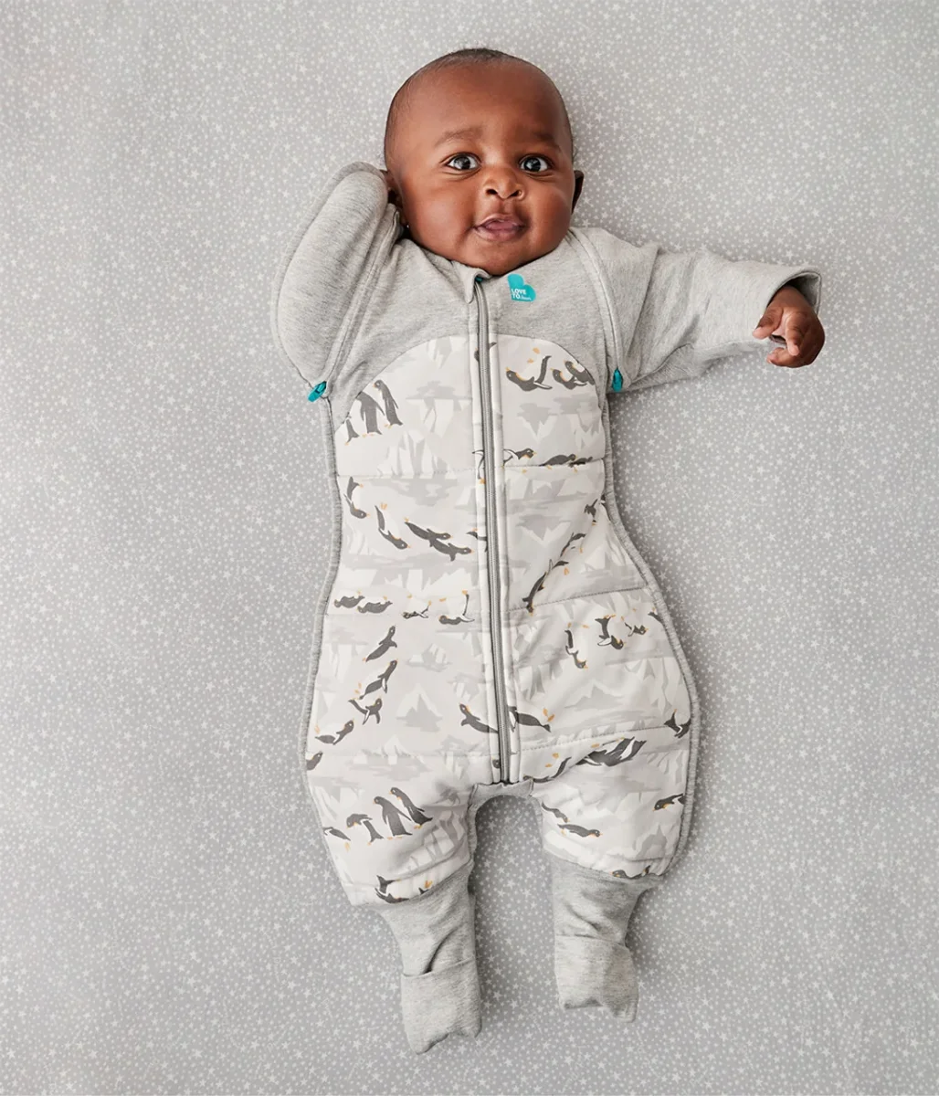 Swaddle Up™ Traje de transición 3.5 TOG Algodón Gris Penguin Parade - Imagen 2