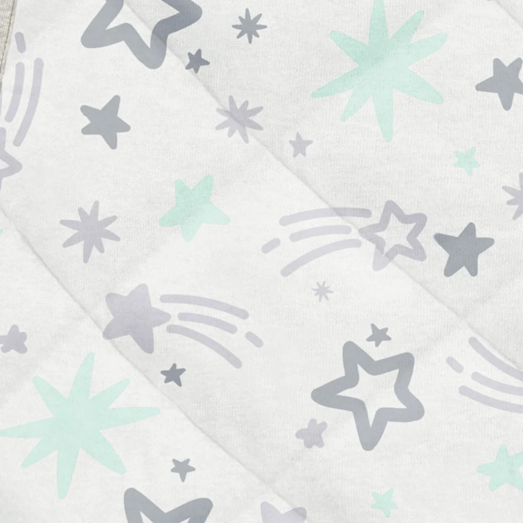 Pijama de dormir 3.5 TOG Algodón Menta Estrellas - Imagen 4