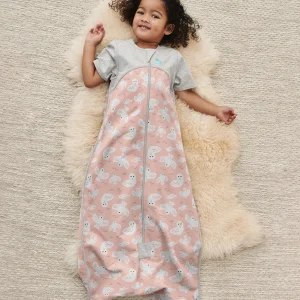 Saco de Dormir Manga Corta 1.5 TOG Algodón Orgánico Palomas Rosas