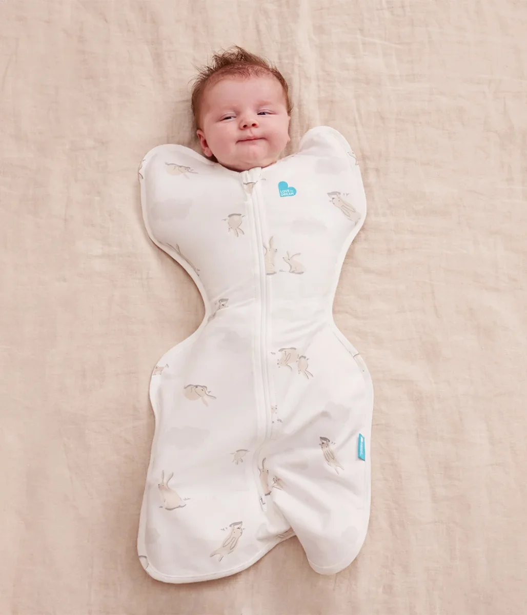 Swaddle Up™ Pucksack 1.0 TOG Baumwolle Weiß Wolken Häschen - Imagen 6