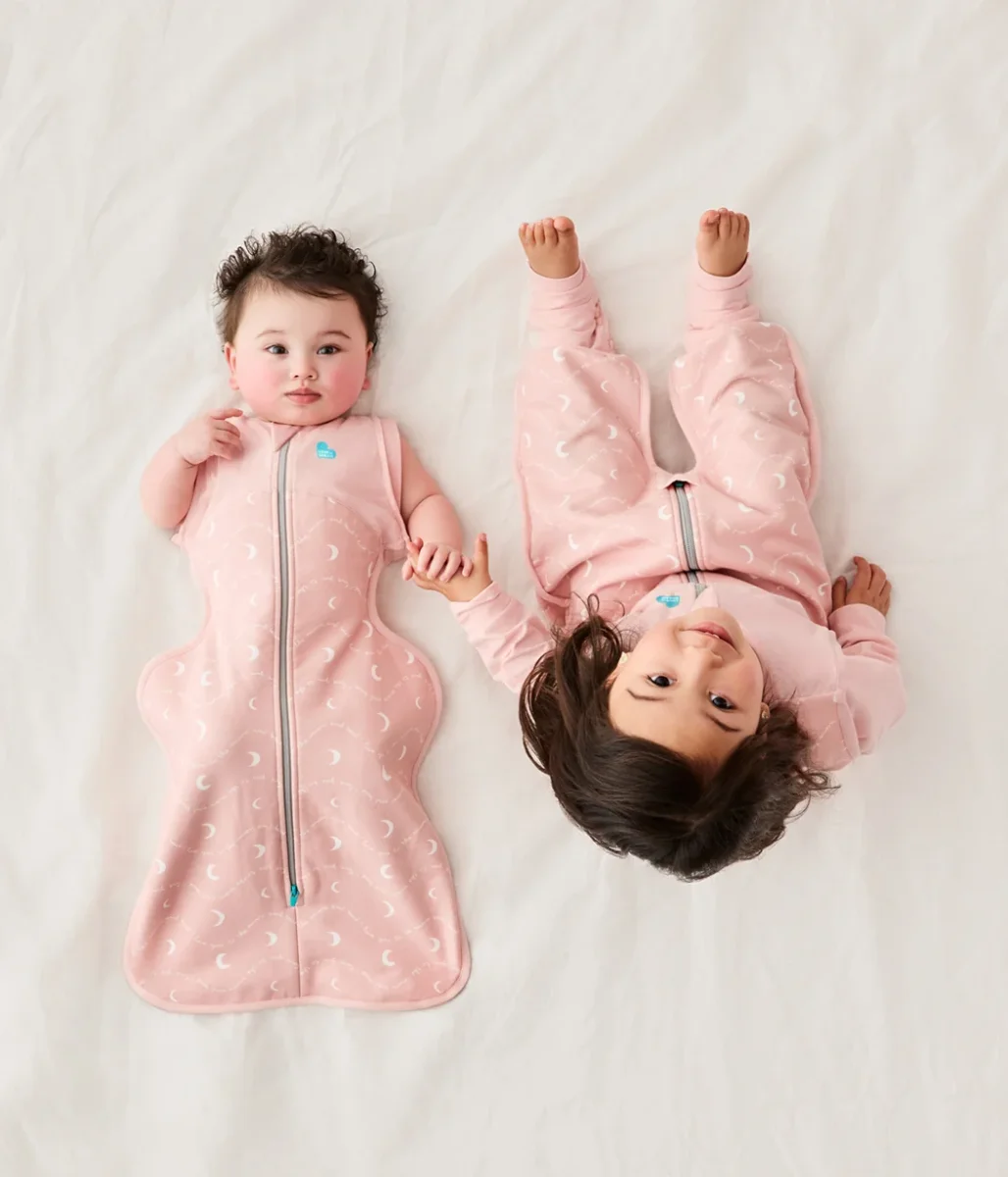 Swaddle Up™ Bolso de transición 1.5 TOG Algodón Luna y espalda rosa polvoriento - Imagen 4