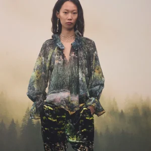 Blusa estampado "Campo de Gramíneas"