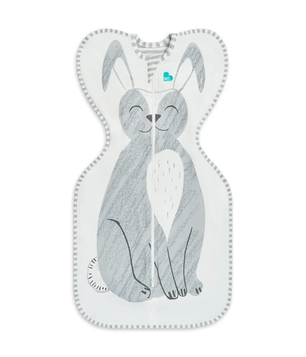 Swaddle Up™ 1.0 TOG Algodón Gris Stevie The Bunny™ - Imagen 3