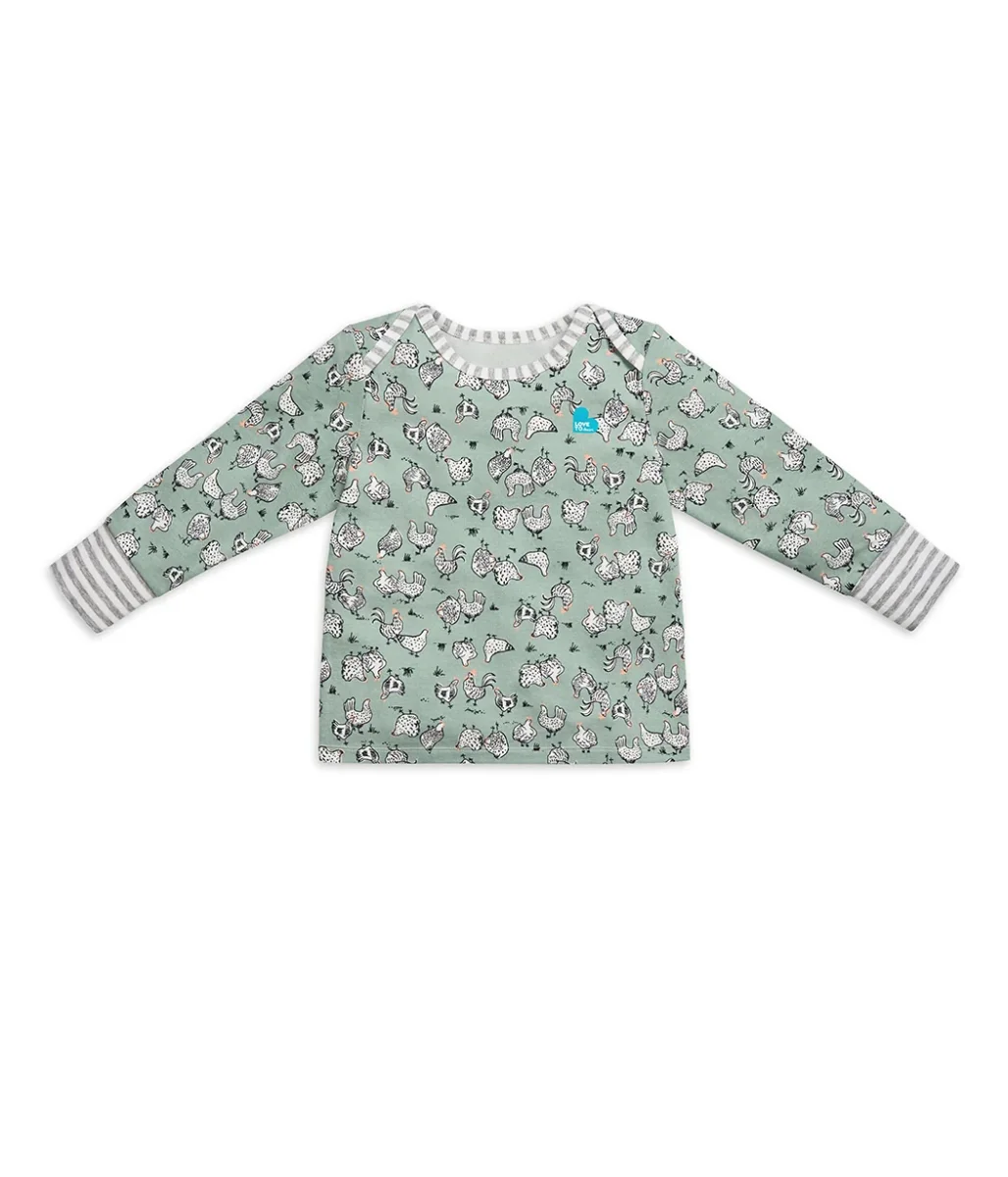 Conjunto de pijama para niños de manga larga de algodón Olive Chicken Run - Imagen 7
