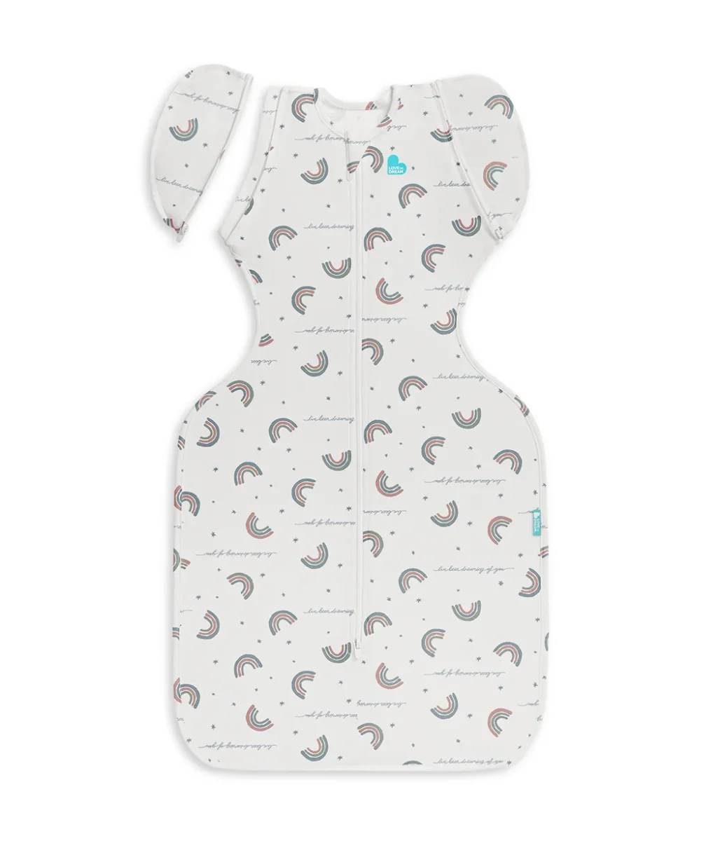 Saco de transición Swaddle Up™ 1.0 TOG algodón blanco Rainbow Dream - Imagen 3