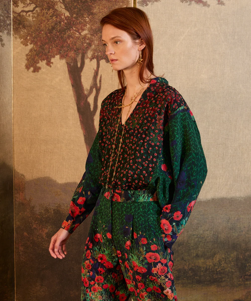 Blusa Amapolas Fluida - Imagen 2