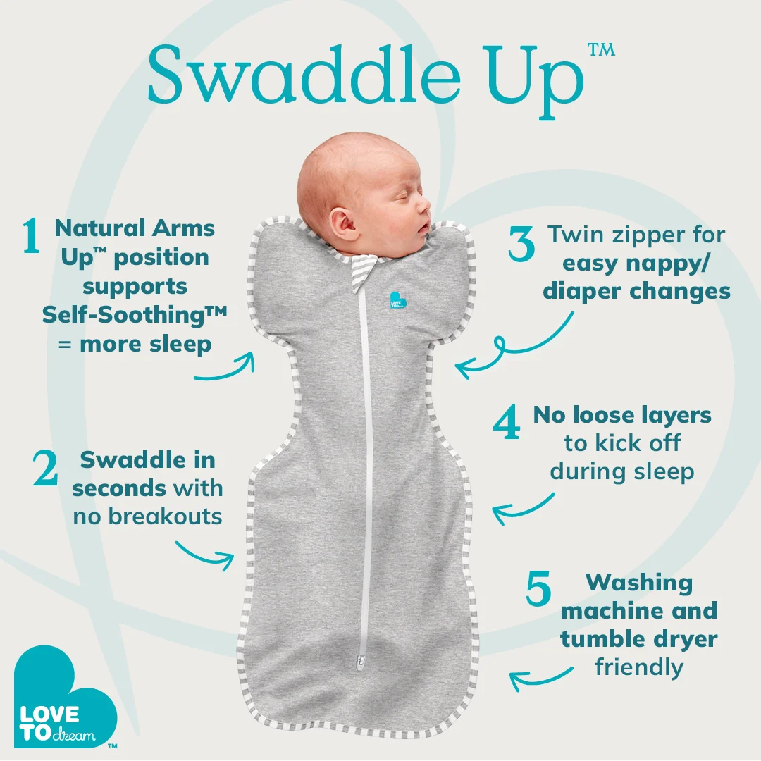 Swaddle Up™ 1.0 TOG Algodón Azul empolvado - Imagen 6