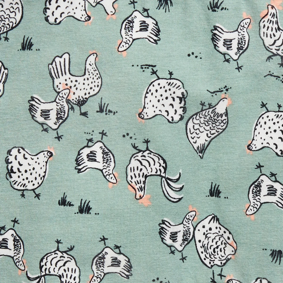 Conjunto de pijama para niños de manga corta de algodón Olive Chicken Run - Imagen 5