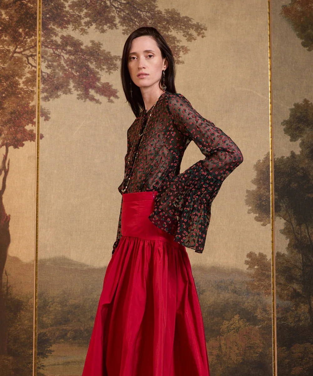 Camisa Amapolas Volantes - Imagen 3