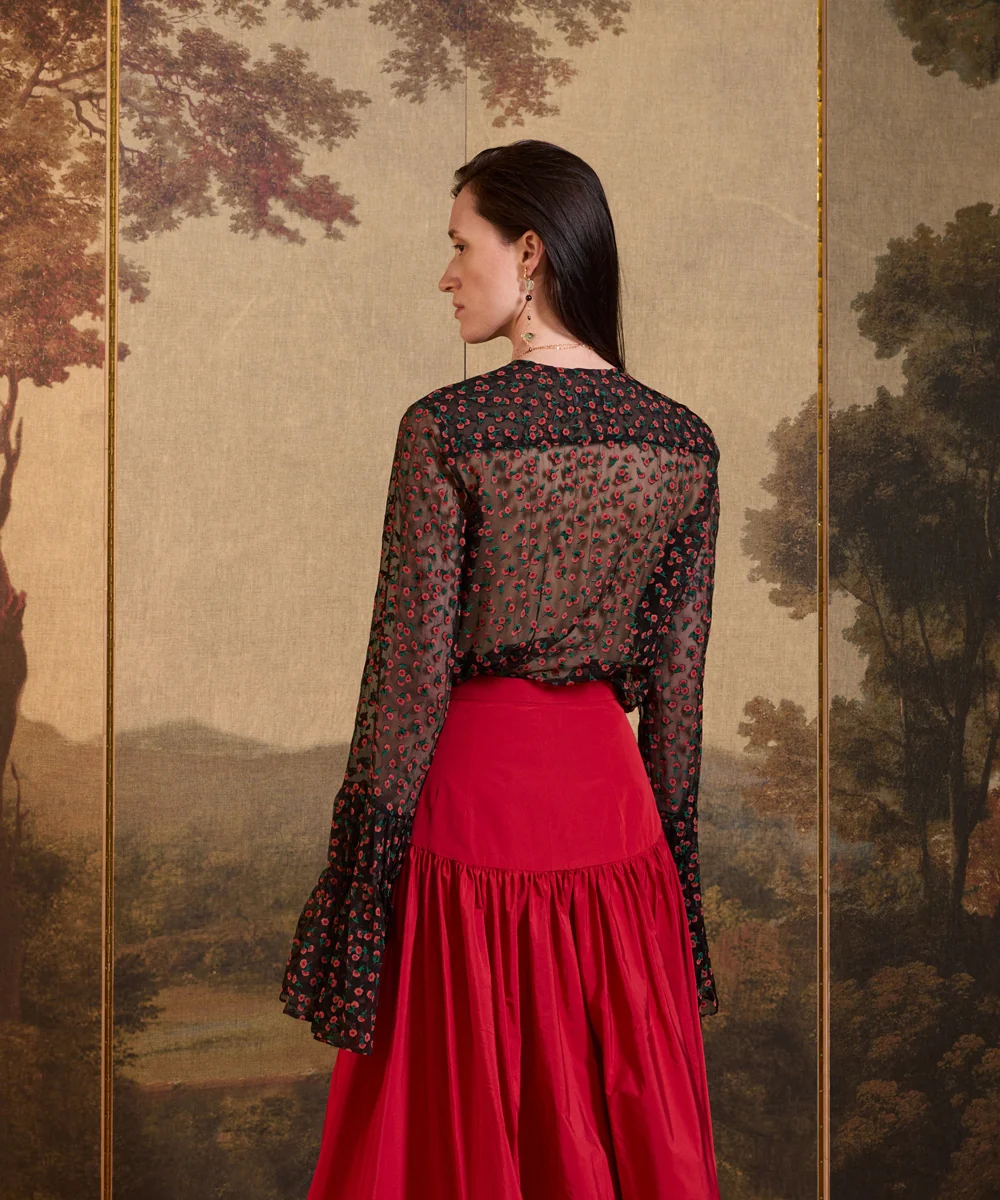 Camisa Amapolas Volantes - Imagen 4