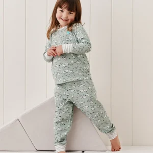 Conjunto de pijama para niños de manga larga de algodón Olive Chicken Run