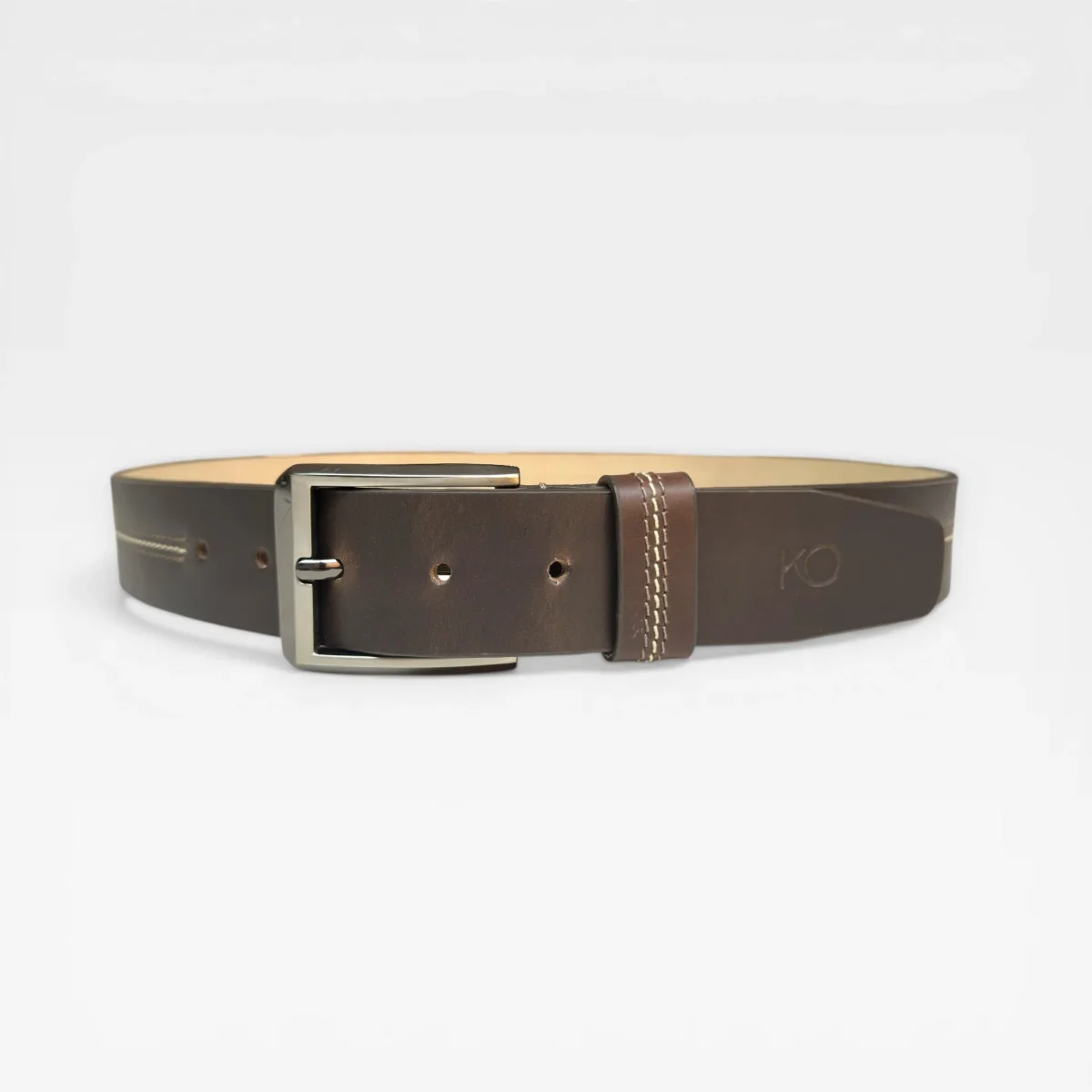 Cinturón Casual de Cuero Vacuno para Hombre 4cm – Alta Densidad Modelo Strength - Imagen 9
