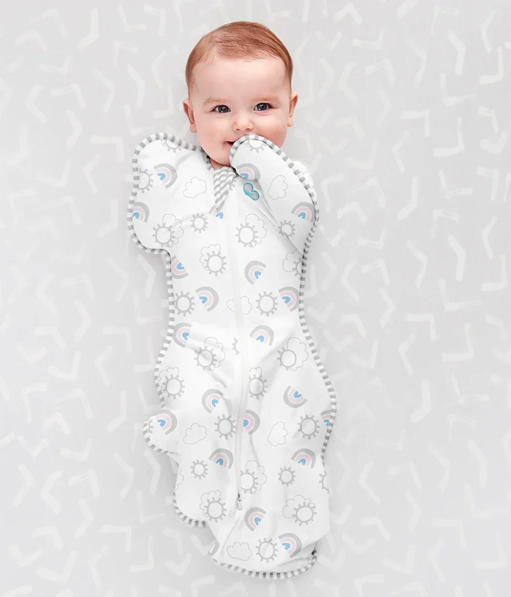 Swaddle Up™ 1.0 TOG Algodón Blanco Arcoiris - Imagen 2