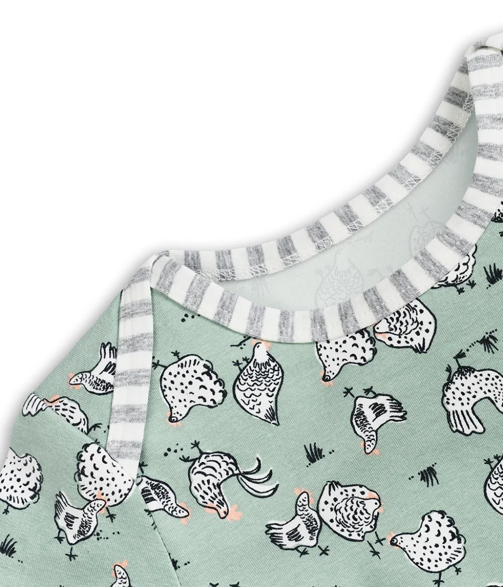 Conjunto de pijama para niños de manga larga de algodón Olive Chicken Run - Imagen 6