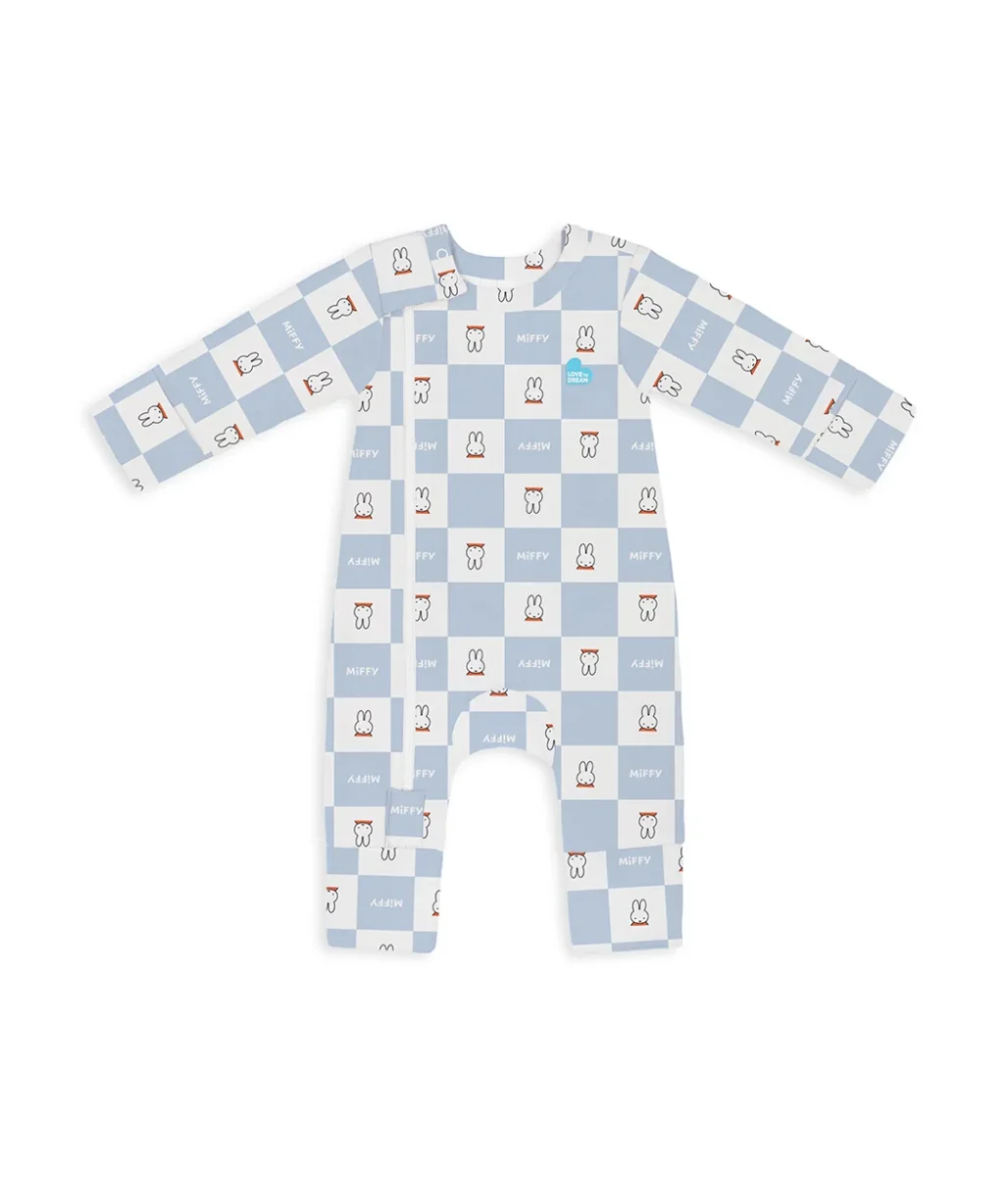 Pelele de algodón Azul Miffy a cuadros - Imagen 3