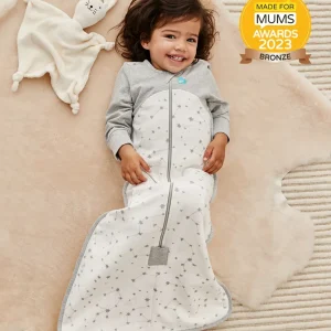 Saco de Dormir Manga Larga 1.5 TOG Algodón Orgánico Blanco Estelar
