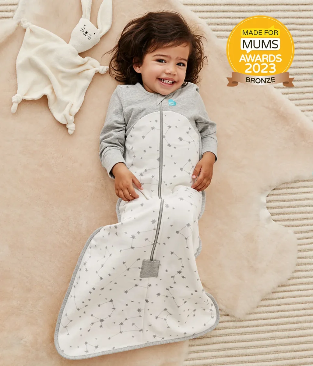 Saco de Dormir Manga Larga 1.5 TOG Algodón Orgánico Blanco Estelar - Imagen 2
