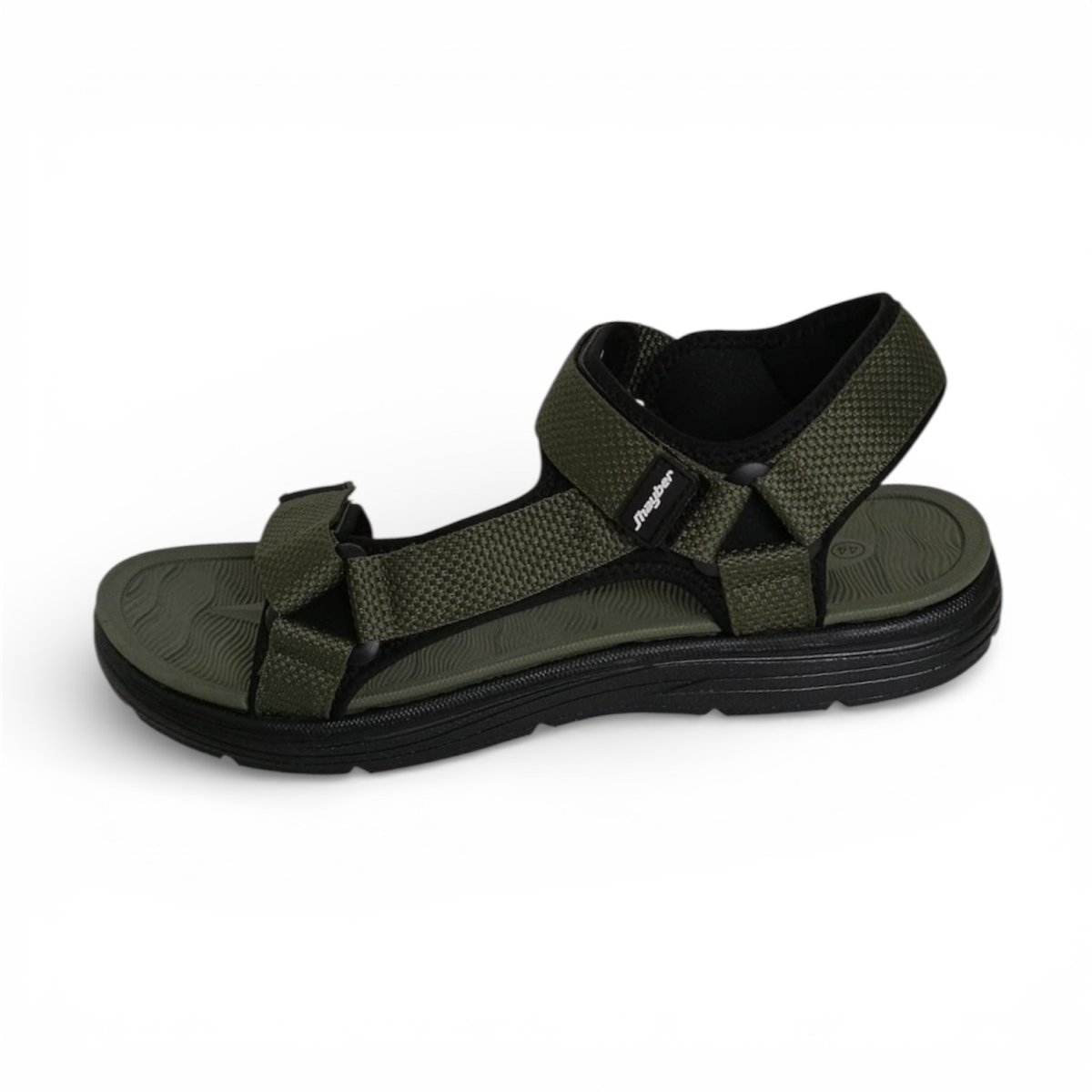 Sandalia deportiva de lona verde para hombre modelo Damato - Imagen 2