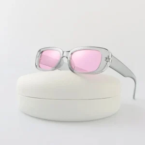 Lentes de sol estilo Vintage color gris con rosa