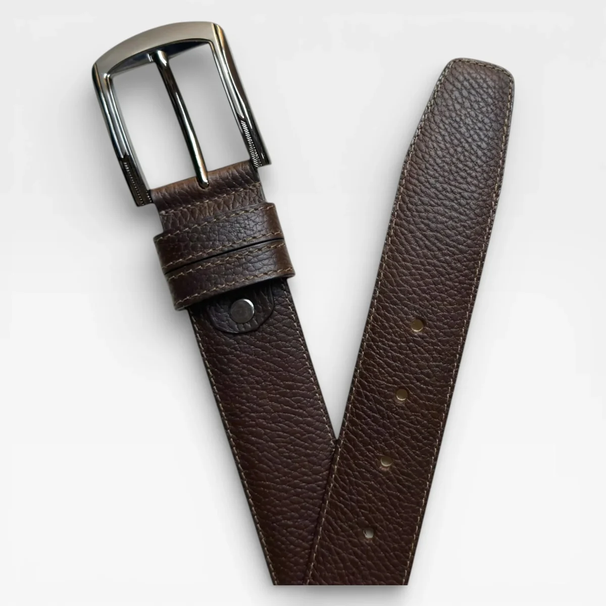 Cinturón de Cuero Vacuno Grueso para Hombre 4cm – 6 Colores Modelo Grand - Imagen 8