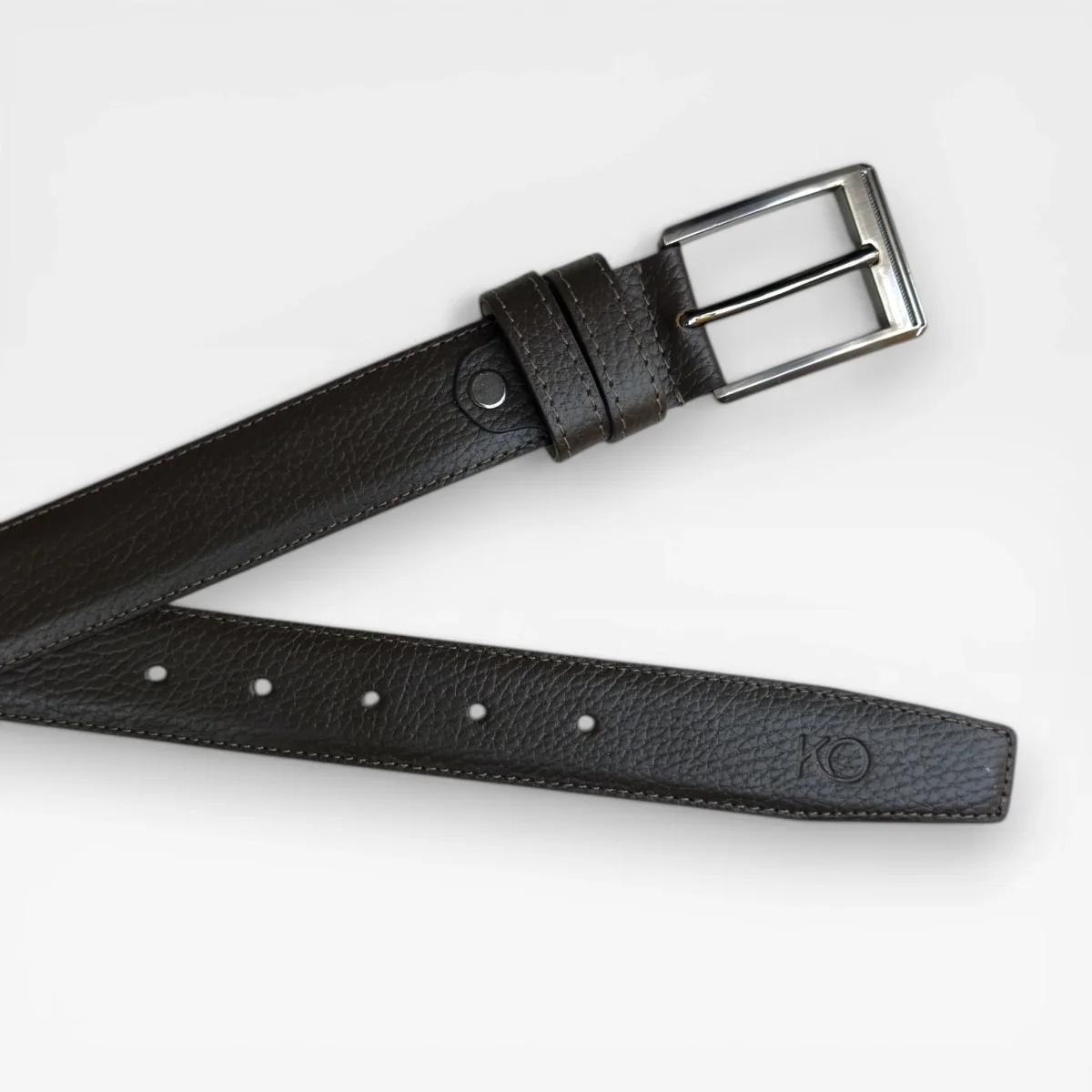 Cinturón Formal de Cuero Vacuno para Hombre 3.5cm – Hebilla Zamak Modelo Excellent - Imagen 6