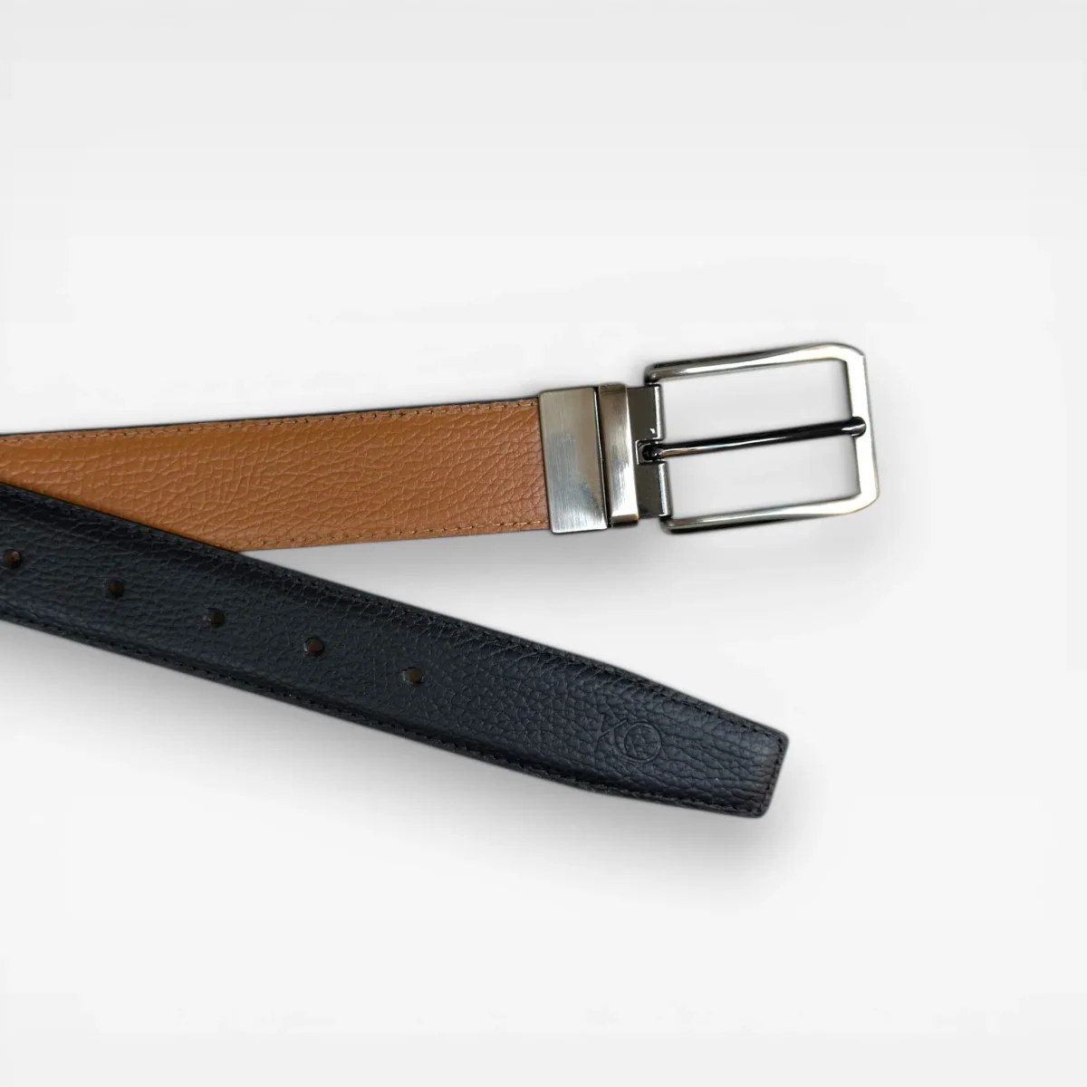 Cinturón Reversible de Cuero Legítimo para Hombre – Doble Faz Negro y Café - Imagen 4
