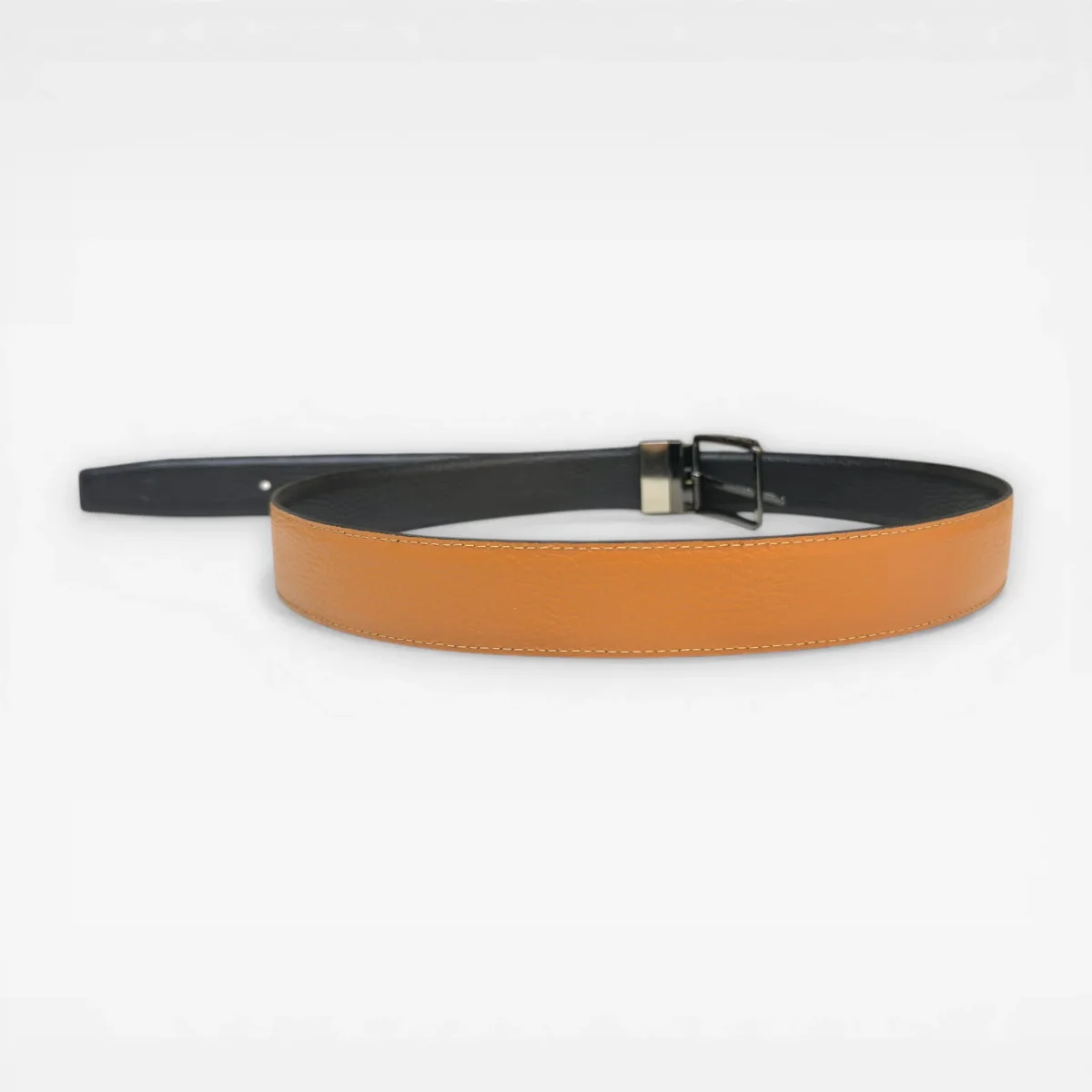 Cinturón Reversible de Cuero Legítimo para Hombre – Doble Faz Negro y Café - Imagen 3