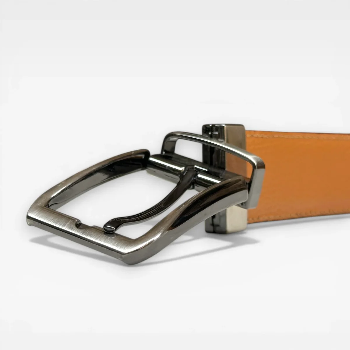 Cinturón Reversible de Cuero Legítimo para Hombre – Doble Faz Negro y Café - Imagen 2
