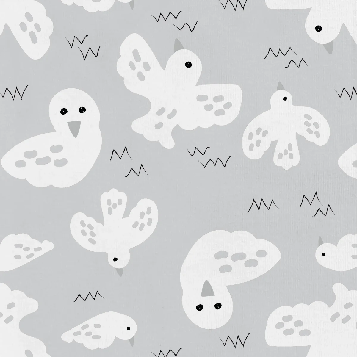 Pijama Manga Corta 1.5 TOG Algodón Orgánico Palomas Grises - Imagen 4