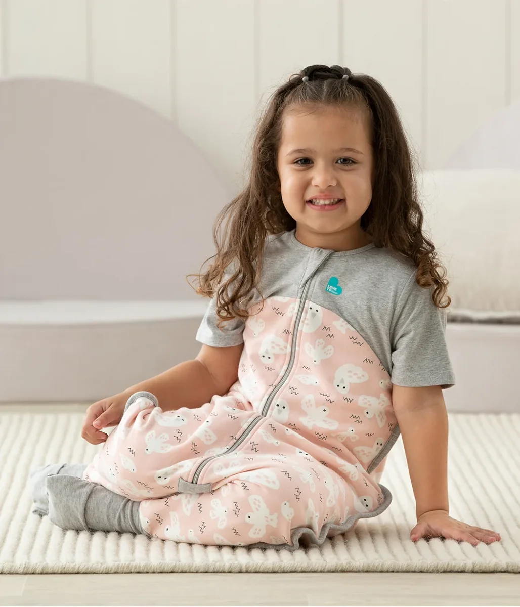 Pijama Manga Corta 1.5 TOG Algodón Orgánico Palomas Rosas - Imagen 6