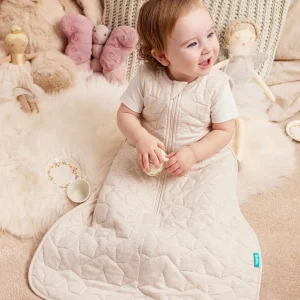 Saco de dormir sin mangas 2.5 TOG Algodón Avena Estrella acolchada