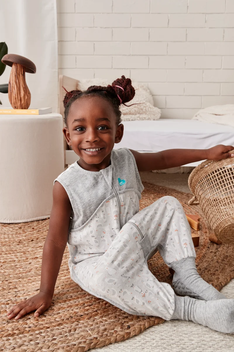 Pijama 0.2 TOG Algodón Orgánico Gris Gaviotas - Imagen 2