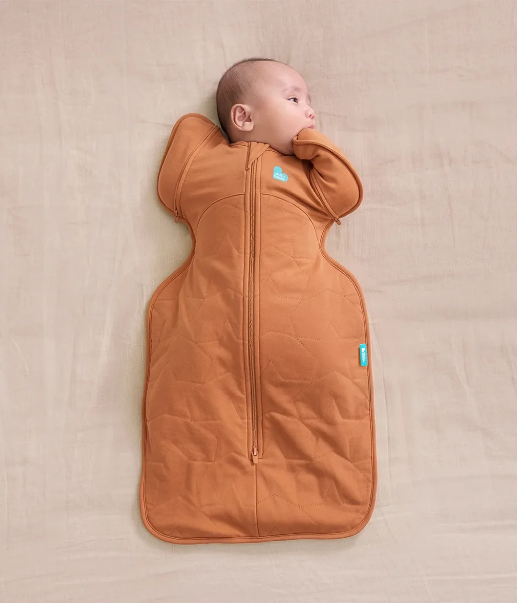 Swaddle Up™ Saco de dormir de transición 2 en 1 2.5 TOG Algodón Avellana Estrella acolchada