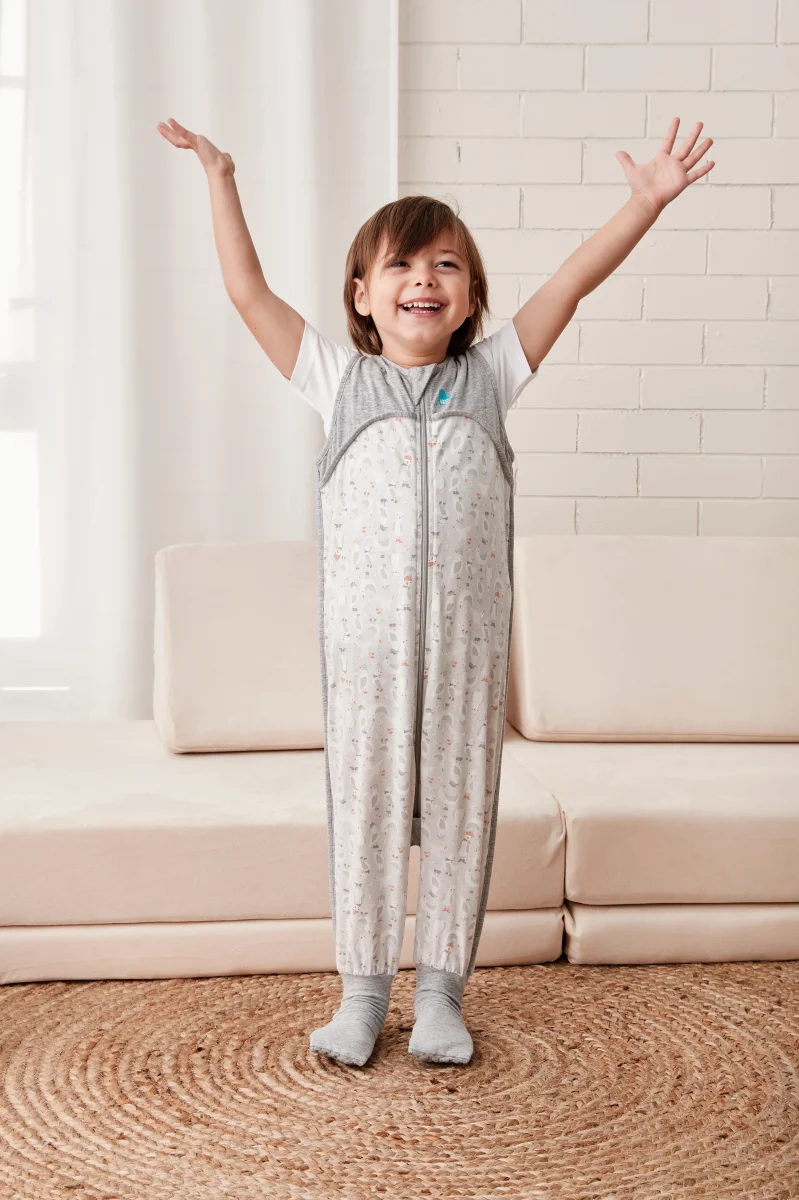 Pijama 0.2 TOG Algodón Orgánico Gris Gaviotas - Imagen 7