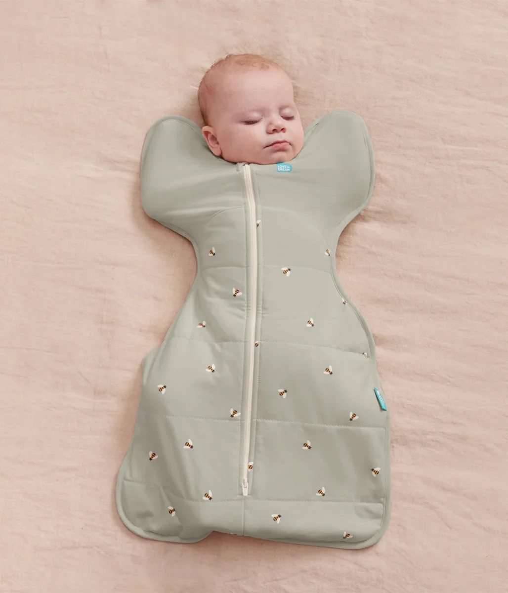 Swaddle Up™ 2.5 TOG Algodón Verde Oliva con Abejas - Imagen 6